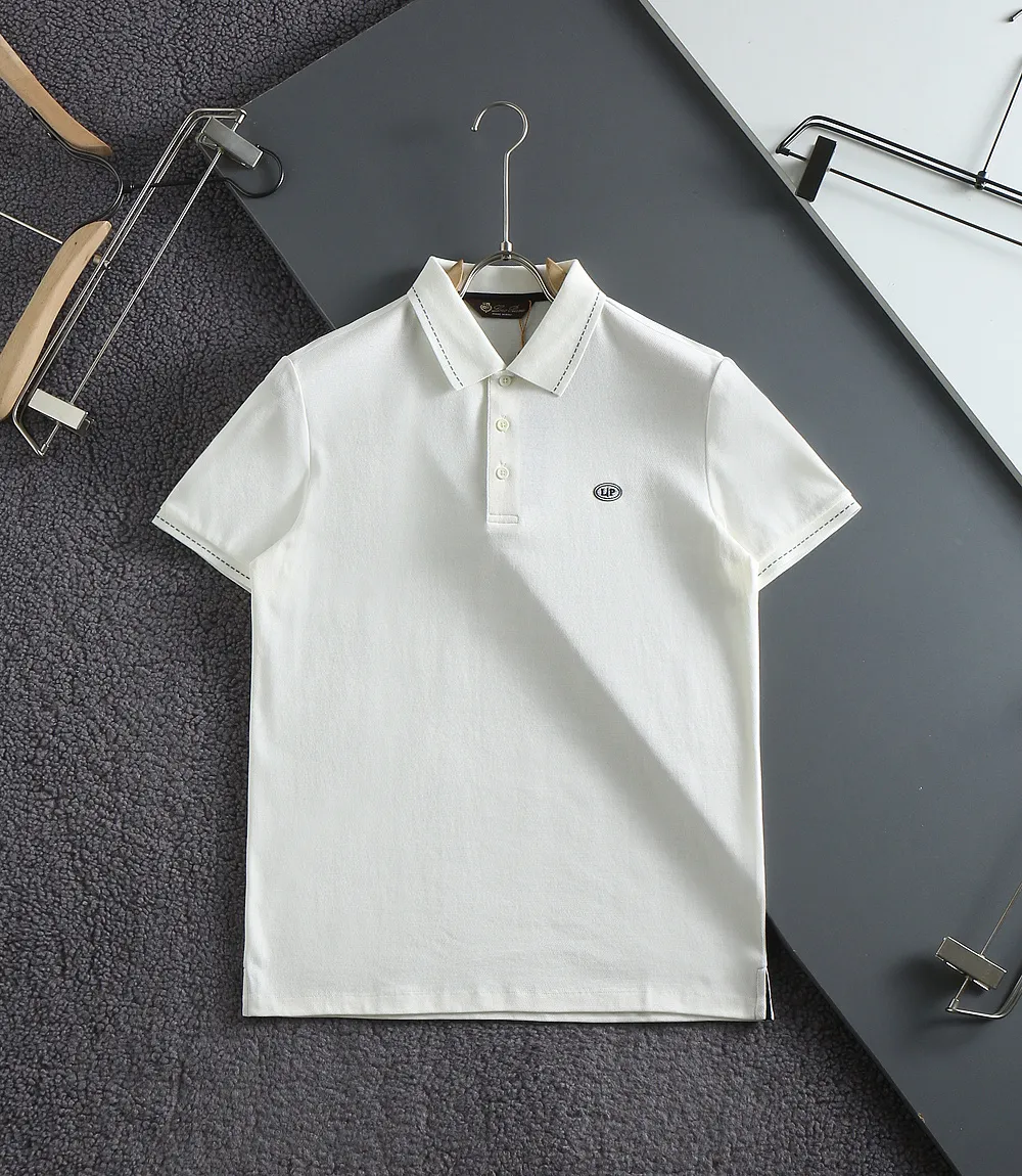 Loro Piana# New Arrival men's POLO shirt is now available! Customized jacquard mesh fabric, soft and comfortable texture, very breathable, long-lasting washability, Versatile style! Color: Dark Blue Green Light Blue Black White Size: M-XXXL